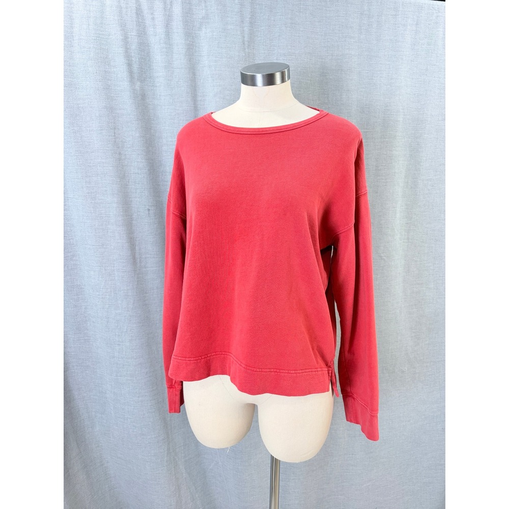 Alex Mill Red French Terry Cotton Crew Neck Sweatshirt Pullover L